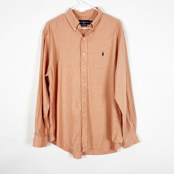 Ralph Lauren Other - Ralph Lauren Blake Gingham Long Sleeve Button Down Shirt Orange Size XL